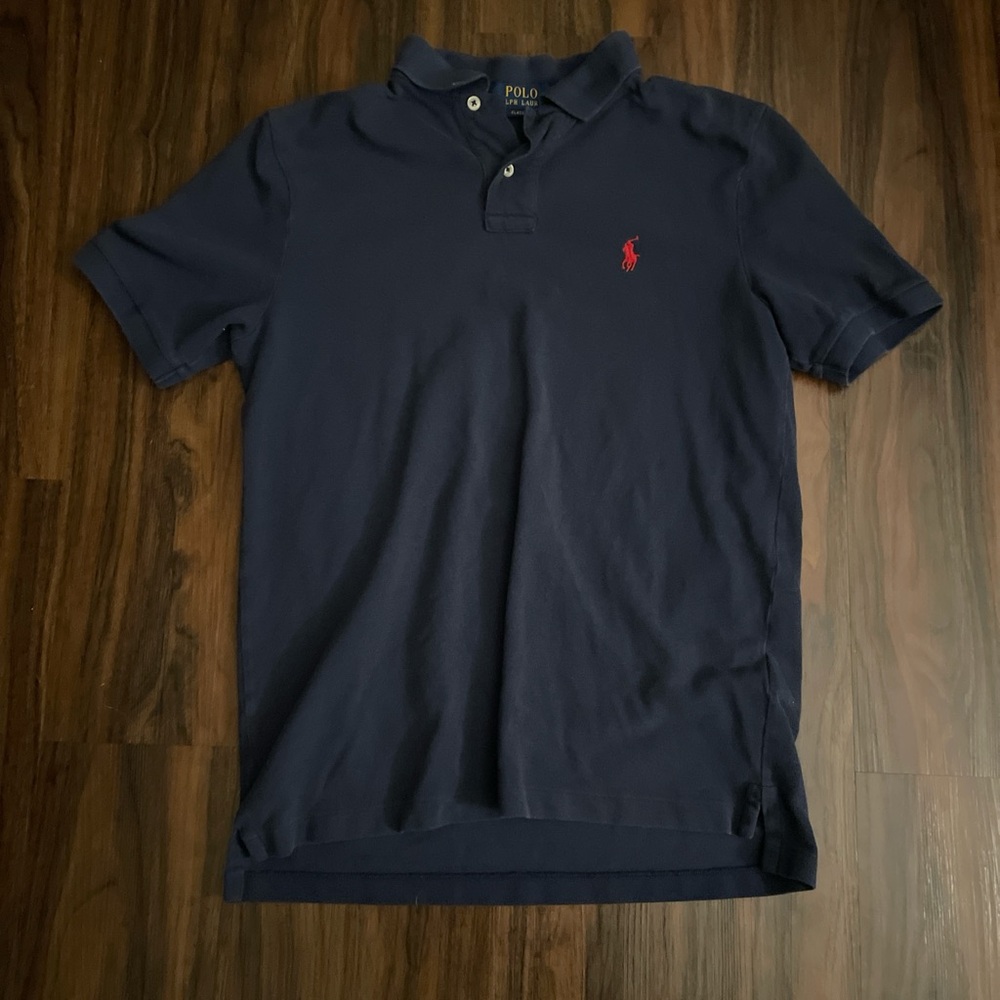 Ralph Lauren Blue Polo Shirt Classic Design